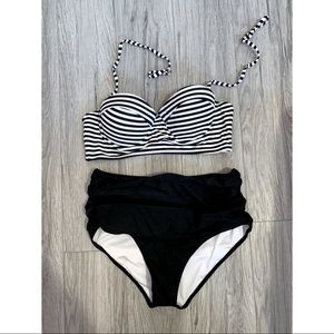 CupShe Black & White Swimsuit